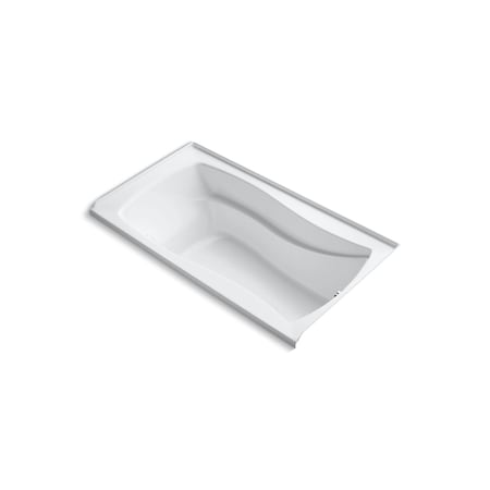 Kohler Soaking Tub, 66 in L, 35.88 in W, White, Acrylic, Right 1229-R-0
